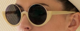 Close up of the glasses worn by Anne Hathaway in The Hustle.