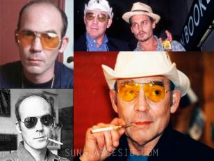 The glasses worn by author Hunter S. Thompson were the inspiration for the glasses worn by Richard Grant in Dom Hemingway