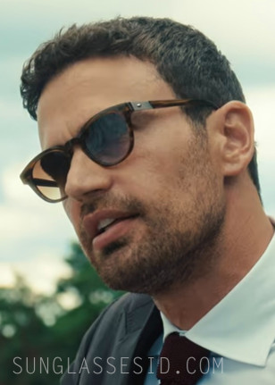 Theo James wears unidentified sunglasses in Season2, Episode 4 of the Netflix series The Gentlemen.