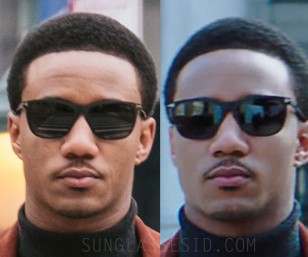 Jessie T. Usher wears matte black Tom Ford FT0526 Alasdhair sunglasses in Shaft (2019).