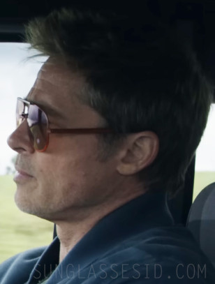 Brad Pitt wears vintage aviator sunglasses in the movie F1.