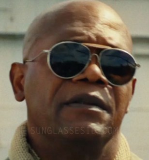 Samuel L. Jackson wears a pair of vintage WWII aviator sunglasses in Kong: Skull Island.