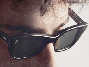 The sunglasses also feature prominently on the movie poster for A Complete Unknown. We can see the trapezoid rivets clearly here.
