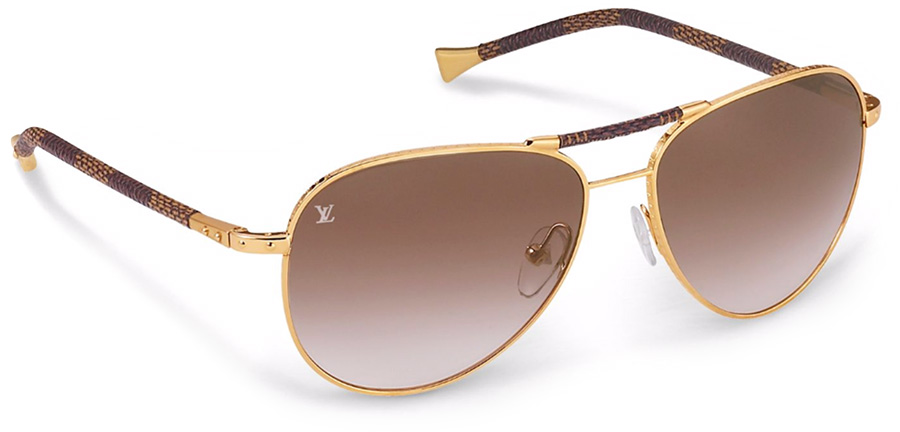 Louis Vuitton Jet Set Aviator Sunglasses with Gradient Lenses GHW